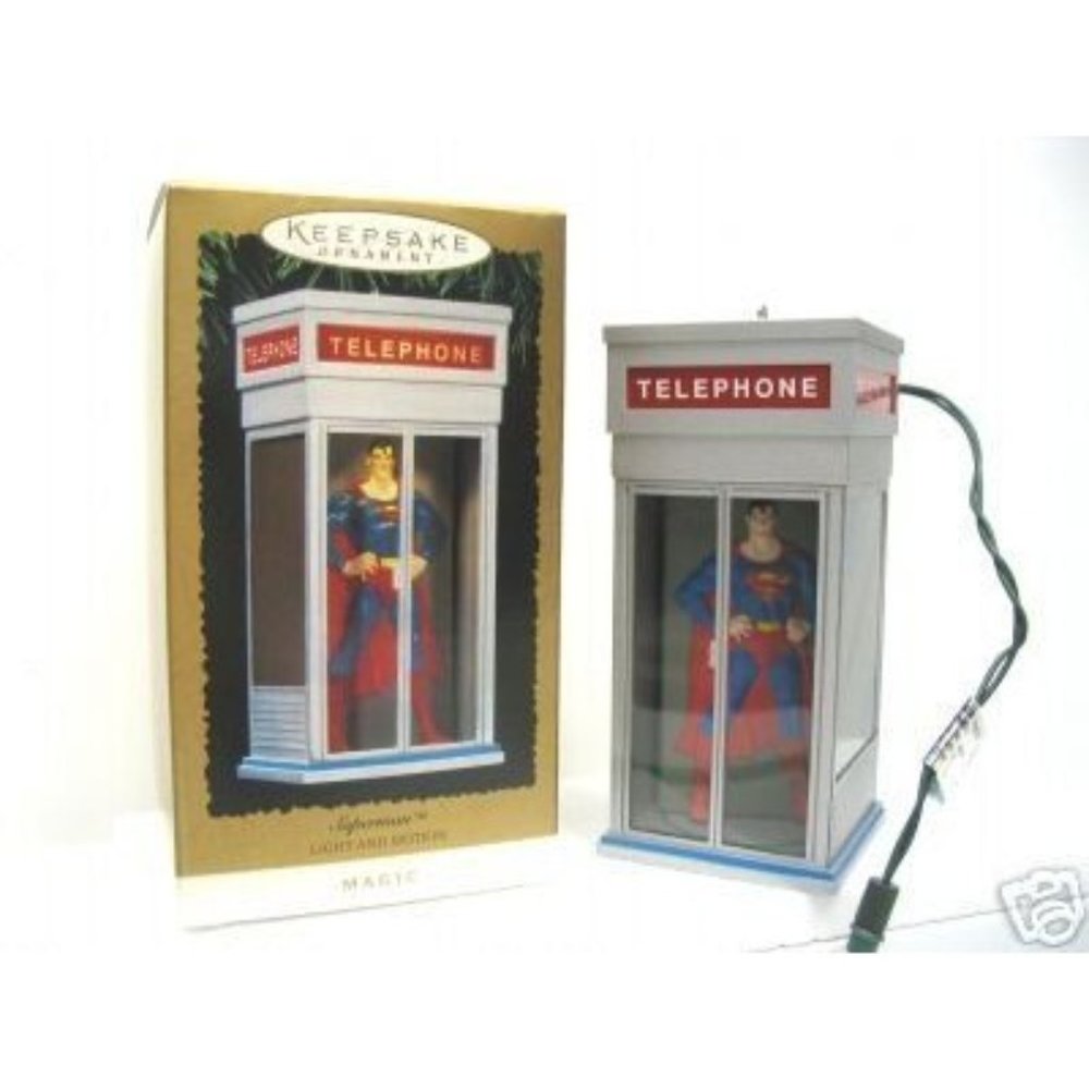 HALLMARK SUPERMAN PHONEBOOTH MAGIC Motion Ornament 1995